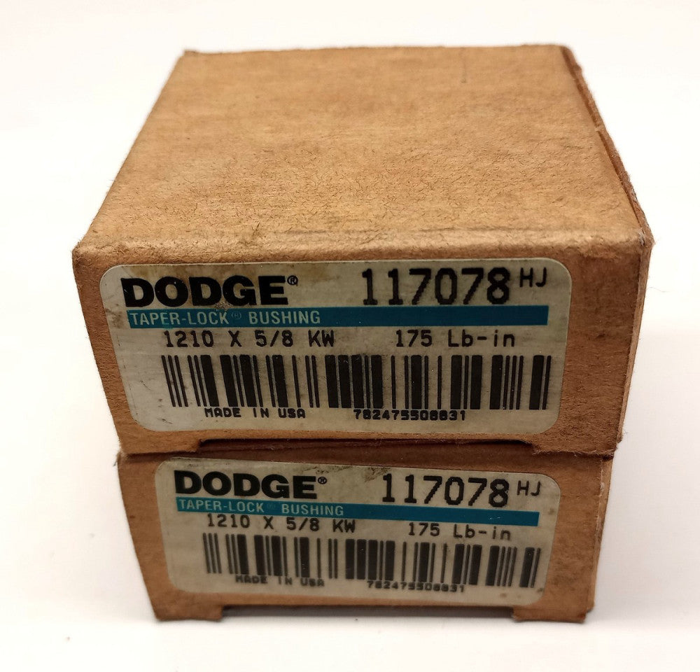Dodge 117078 Taper Lock Bushing 5/8" Bore 1210 X 5/8 KW (Pack of 2)