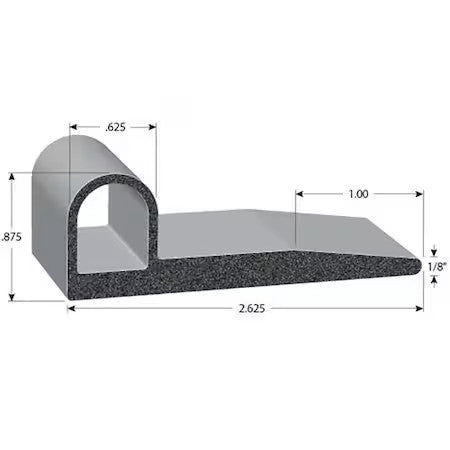 Fairchild Rs1030-50 Seal, Epdm Rubber, Black, 50 Ft L