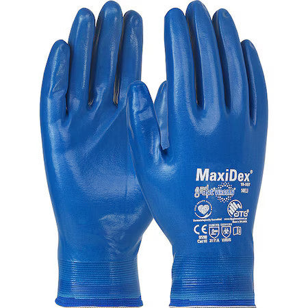 Pip 19-007/Xxl Knit Gloves, Flat Full, Elastic, 2Xl, 1 Pr