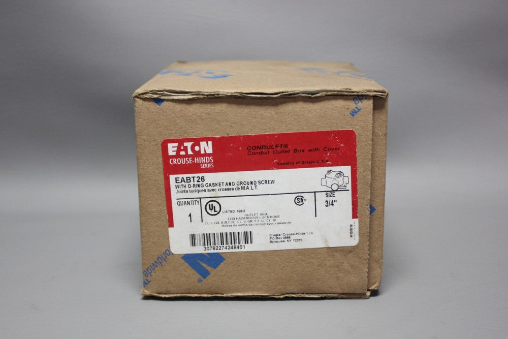 NEW EATON CROUSE-HINDS SERIES EABT26 CONDULET 3/4" CONDUIT OUTLET BOX WITH COVER