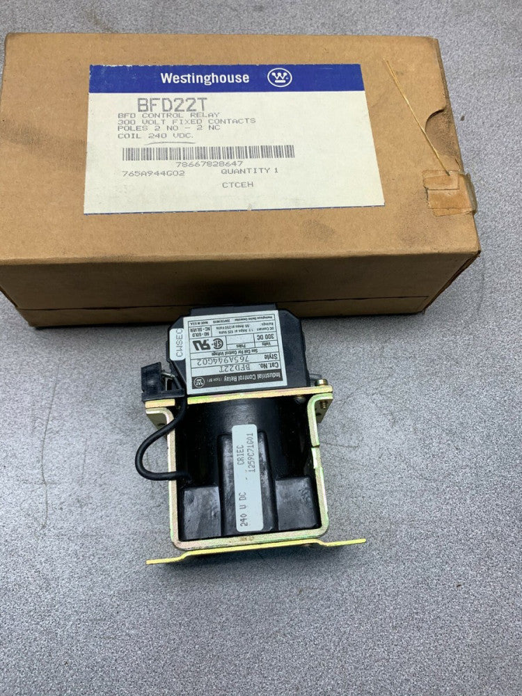 NEW IN BOX WESTINGHOUSE BFD22T  CONTROL RELAY 795A944G02