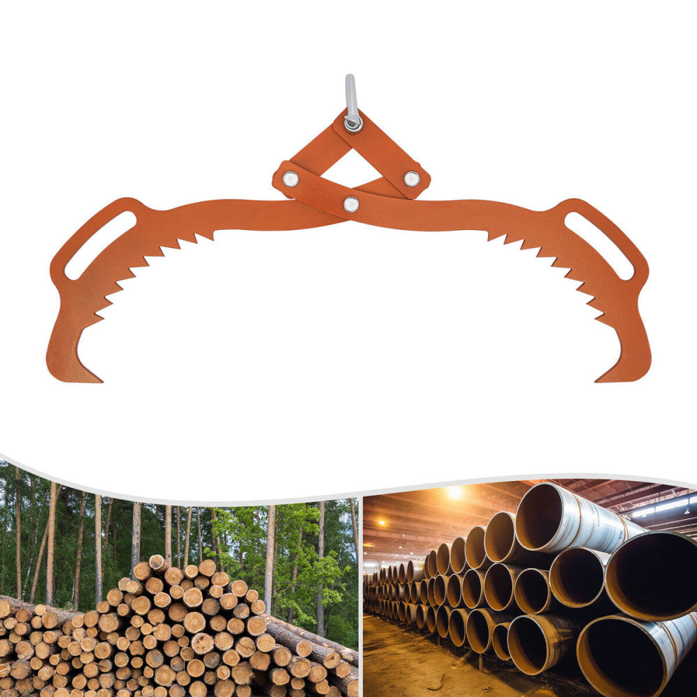 Heavy Duty 2 Claw Timber Log Lifting Logging Tongs Grabber Tong 30" Claw Hook