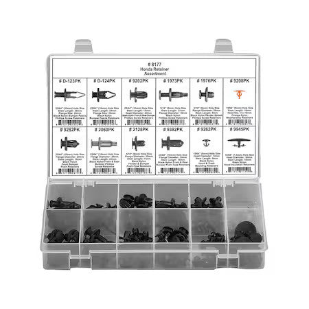 Zoro Select 8177 Honda Retaier Assortment,121 Pc