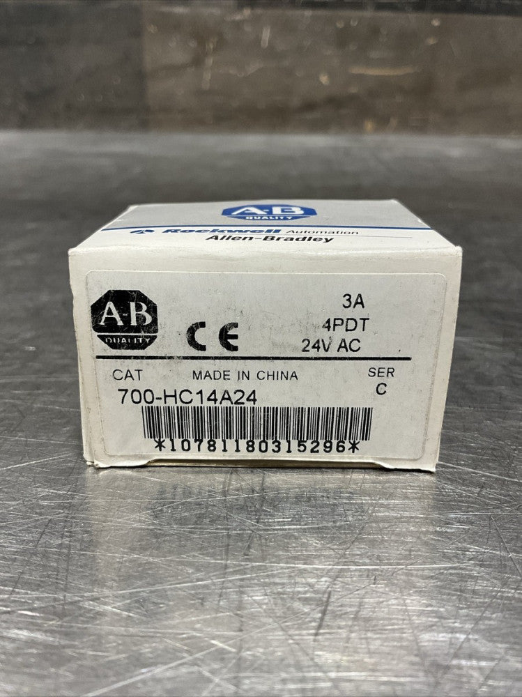 Allen Bradley 700-HC14A24 Series C Relay, 24V AC, 50/60 Hz, 1/10 HP, NOS Surplus
