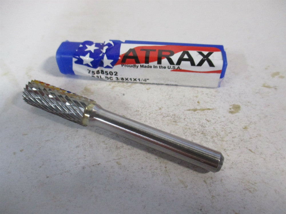 (SB-3ADC-ATX) 3/8" x 1/4" x 1" x 2-1/4" OAL Double Cut Cylinder w/ End Cut Burr 