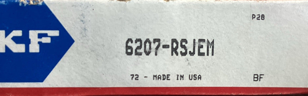 New Old Stock Skf 6207 RSJEM Ball BEARING Free Shipping