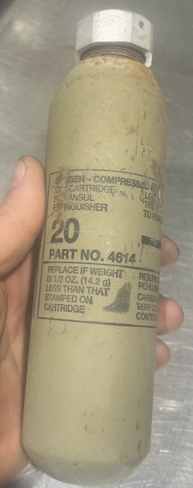 Ansul Model #20  Co2 Cartridge for Ansul Fire Extinguisher Nos Surplus. No Wrap