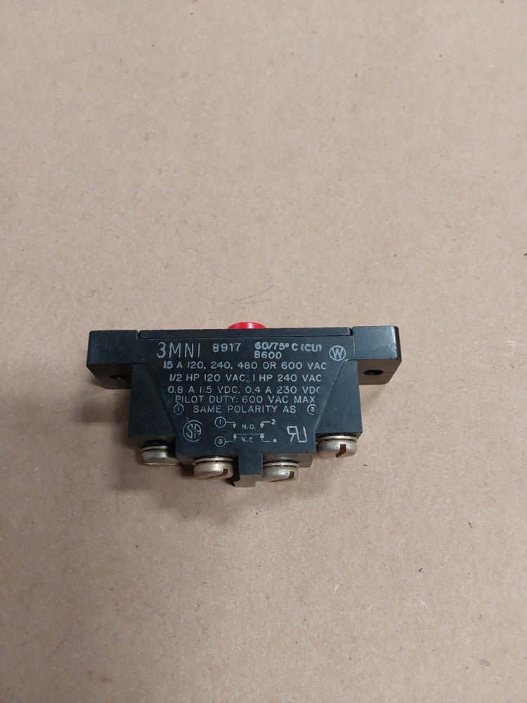 MICRO SWITCH 3MNI 8917 B600 SNAP SWITCH