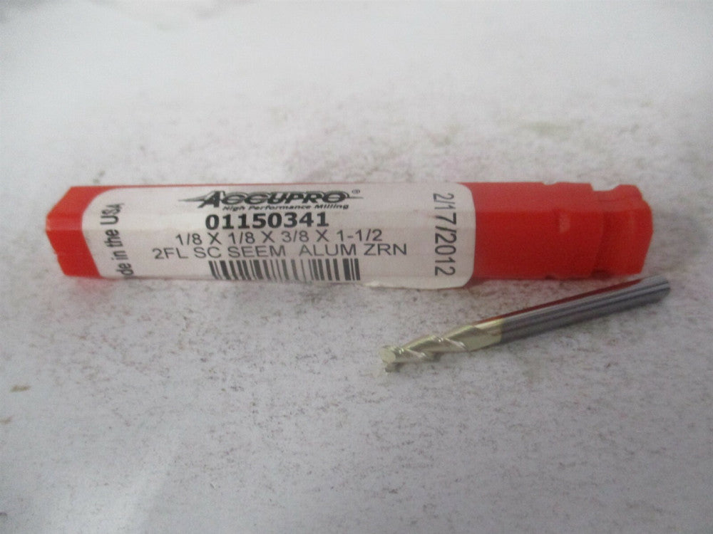 (25012506C5) 1/8" x 3/8" x 1/8" x 1-1/2" OAL 2Fl Solid Carbide Square End Mill 