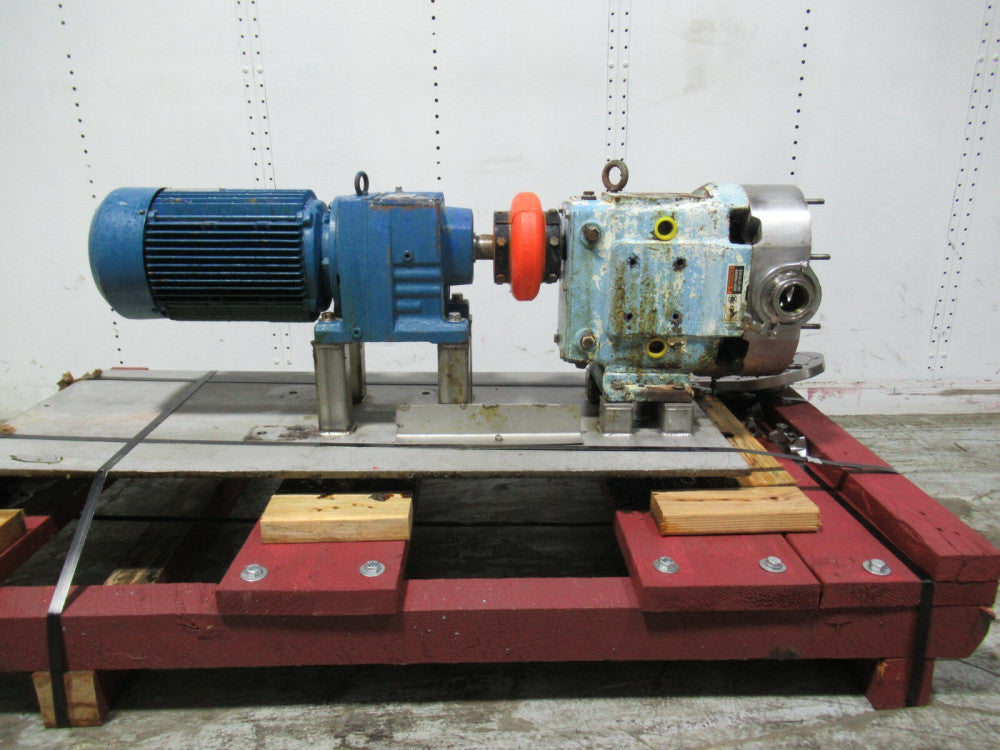 WAUKESHA 130 S/S POSITIVE DISPLACEMENT PUMP WITH 7-1/2 HP DRIVE