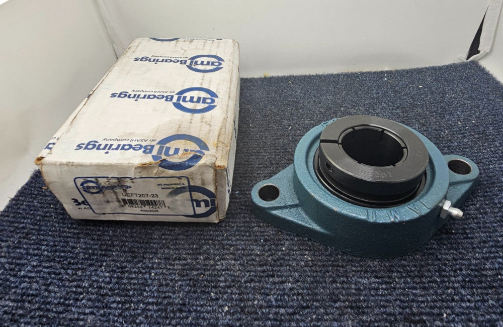 AMI Bearings UEFT207-23: 2 Bolt Flange Mount Bearing AccuLoc Locking Flange Unit