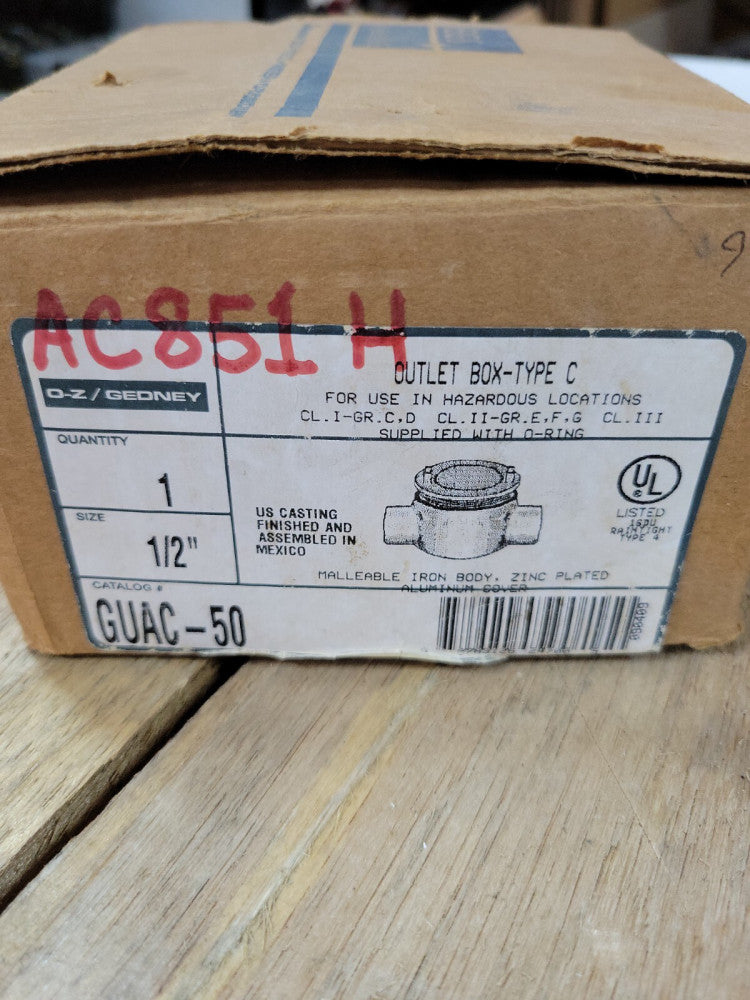 NOS O-Z/GEDNEY Outlet Box Body TYPE GUAC/CUJC-50 FREE SHIP