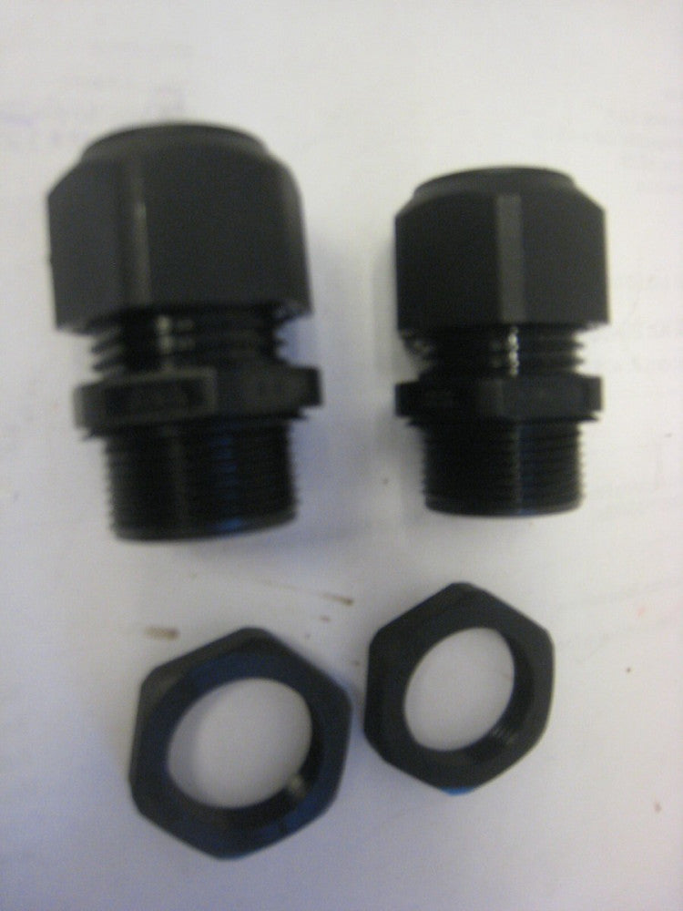 3219, Heyco, Pg16 Liquid Tight Cord Grip Black, Lot of 2