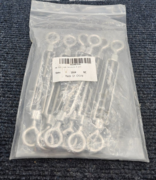 ( QTY 6 ) M6 EYE AND EYE TURNBUCKLE ROPE TENSION