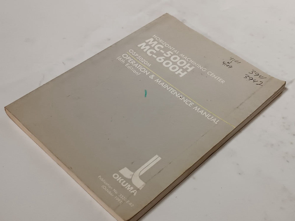 Okuma MC-500H MC-600H OSP5020M Operation and Maintenance Manual 6th Edition
