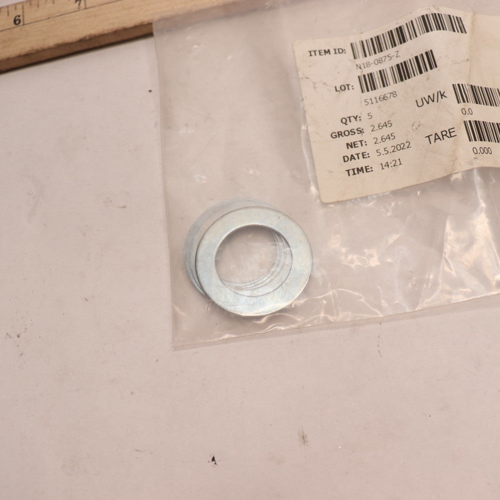 (5-Pk) Narrow Bushing Carbon Steel 14-Ga 1-3/8" x 7/8" N18-0875-Z
