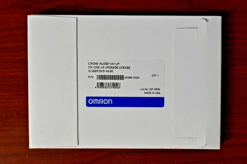 Omron CXONE-AL03D-V4-UP CX-One V4 License 3-User DVD V4.50 (New/Sealed)