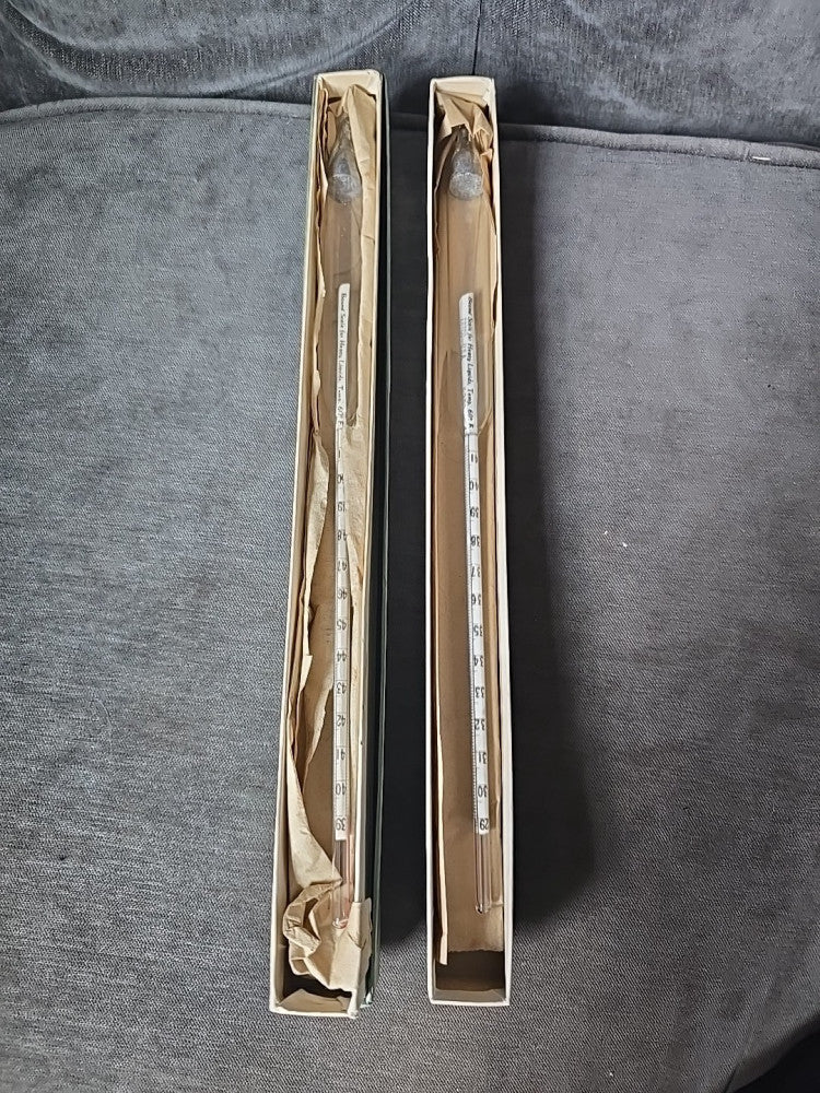 2 Vintage Ertco Baume Scales For Heavy Liquids Hydrometer 60°F