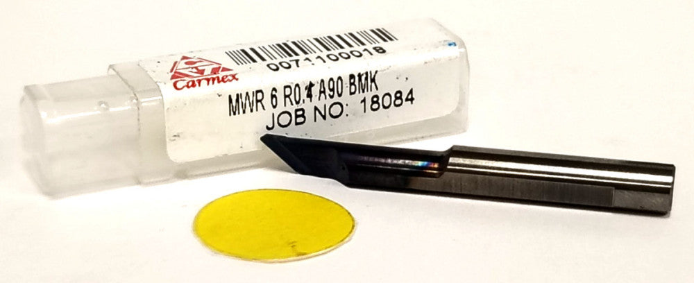 CARMEX COOLANT-FED BORING BAR 6MM SHANK CARBIDE MATERIAL MWR-6-R0.4-A90 BMK