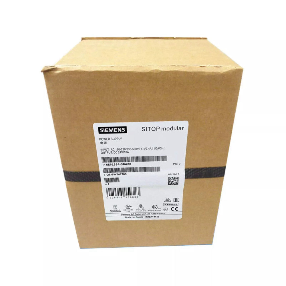 New Siemens 6EP1334-3BA00 SITOP PSU100S DC 24V/10A POWER SUPPLY 6EP1 334-3BA00