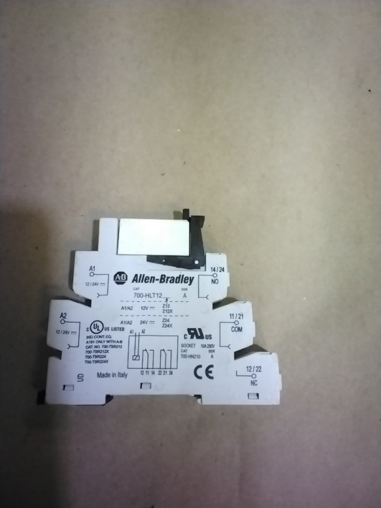 700-HLT12 Allen Bradley Ser. A Terminal Block Relay, 24VDC w/700-TBR224