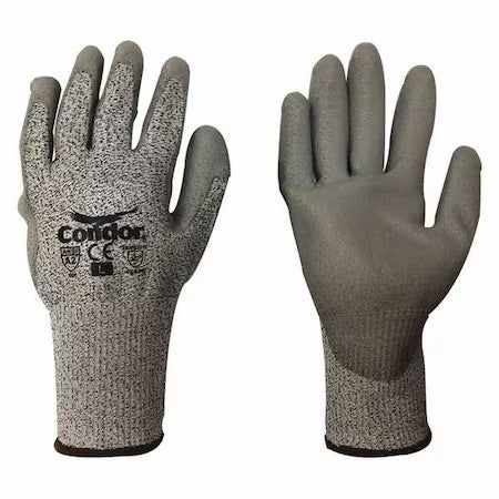 Condor 61Cv60 Cut-Resistant Glove, Cut Level A2 ,Polyurethane ,Smooth ,M 1 Pr
