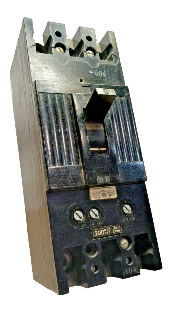 GE 200 AMP CIRCUIT BREAKER 2 POLE 600 VAC / 250 VDC  TFJ226200