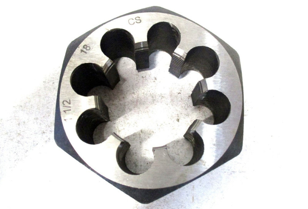 NEW 2-1/2-18 x 1" Thick x 2-1/2" OD Carbon Steel Hex Die