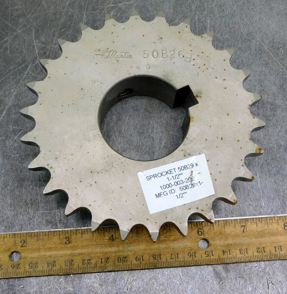 Martin 50B26H Roller Chain Sprocket #50 26 Teeth 2" Bore