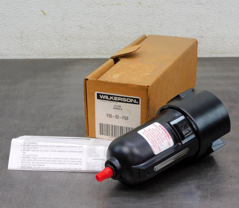 Wilkerson F26-02-FG0 Pneumatic Air Filter Series B 1/4" NPT 10 bar