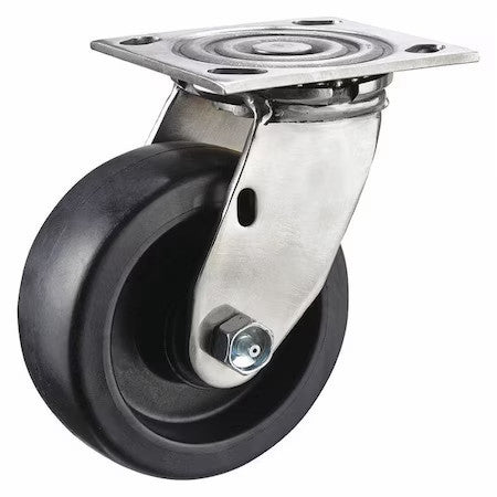 Zoro Select P21sx-Hng050r-14 Swivel Plate Caster,Glass Filled Nylon,5In,1000Lb