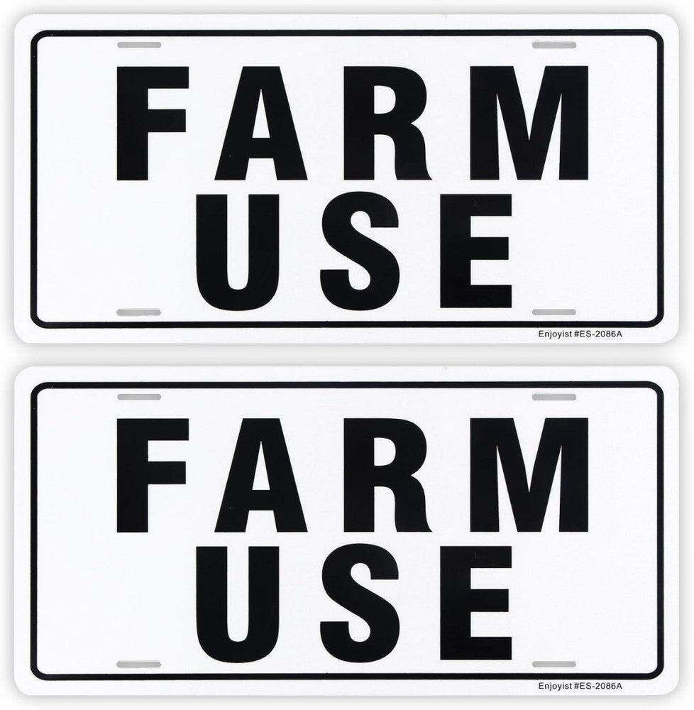2-Pack Farm Use Id Tag Sign,12"X 6" .04" Aluminum Reflective Sign Rust Free 