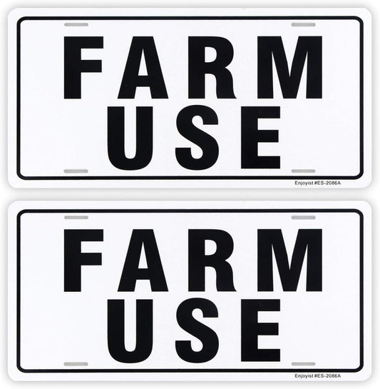 2-Pack Farm Use Id Tag Sign,12"X 6" .04" Aluminum Reflective Sign Rust Free 