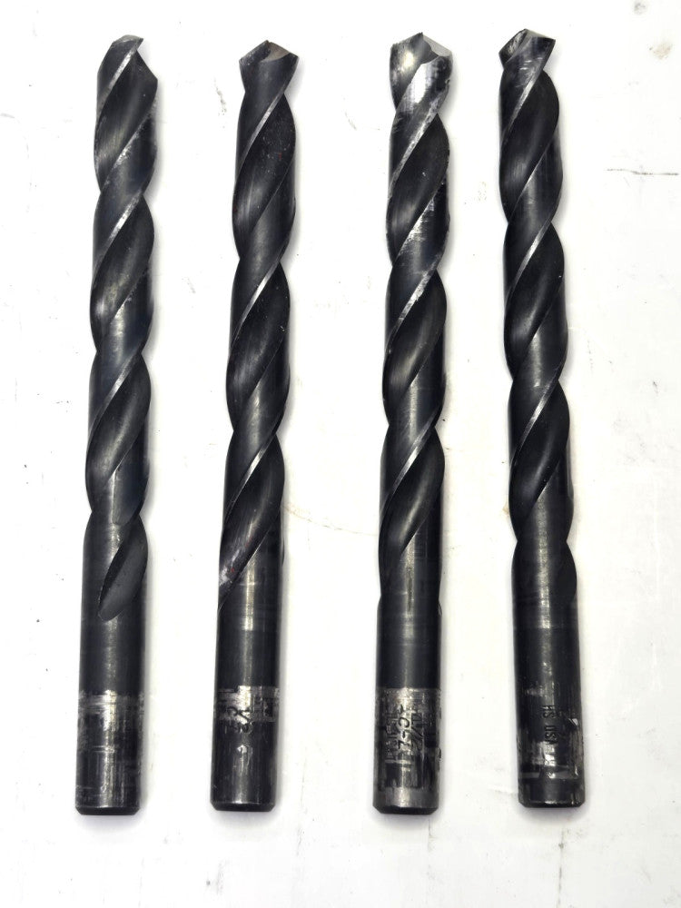 DRILL BITS 1/2" 5-13/16" OAL 3-5/8" UL STRAIGHT SHANK STEEL *LOT OF 4*
