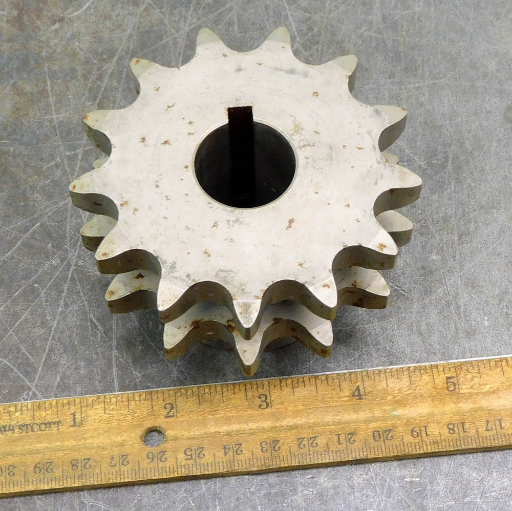 Martin D60B13H Double Roller Chain Sprocket #60 13 Teeth 1" Bore Keyed