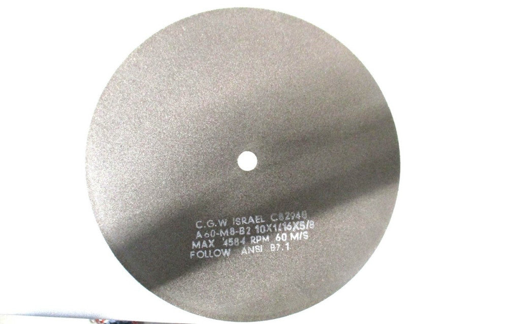 CGW (C02940) 10 x 1/16 x 5/8 06 Grit 4584 RPM A/O Cut-Off Grinding Wheel - 5 QTY