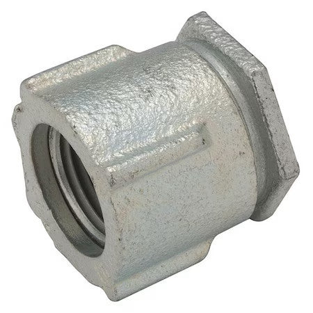 Raco 1506 Imc Coupling, 1-1/2 In, Threaded, Iron, Zinc Plated, Gray