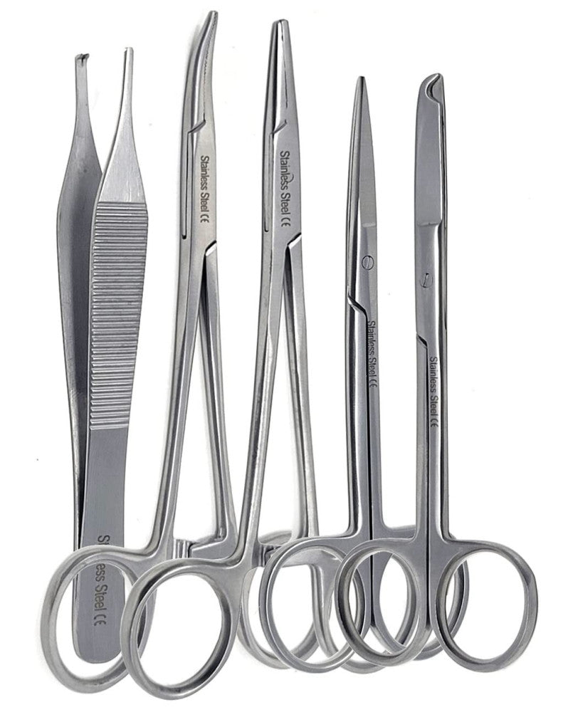 Premium A2ZSCILAB 5 Pieces Veterinary Needle Holder Scissors Hemostat Forceps...