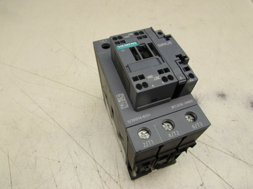 SIEMENS SIRIUS CONTACTOR 3RT2036-3AK60 110V/50HZ 120V/60HZ 70AMP XLNT USED M/O!!