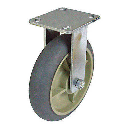 Zoro Select P21r-Rcp060r-14-H7 Plate Caster,500 Lb. Load Rating,Rigid