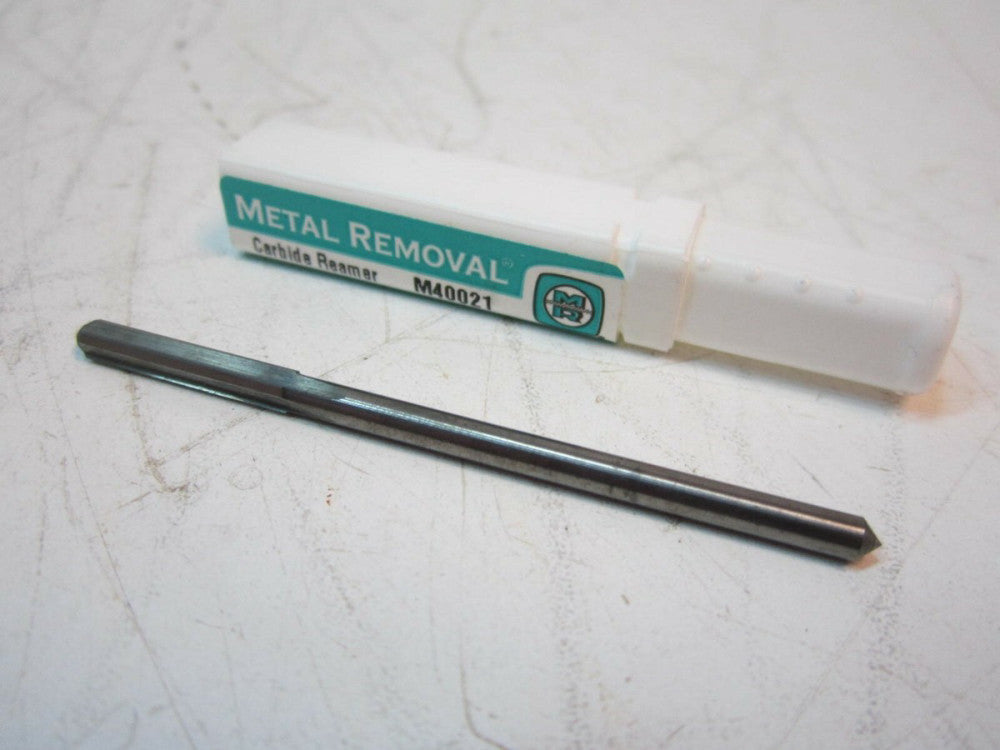 Metal Removal (M40021) 0.1406" S/C S/S S/FL Carbide Straight Flute Reamer 