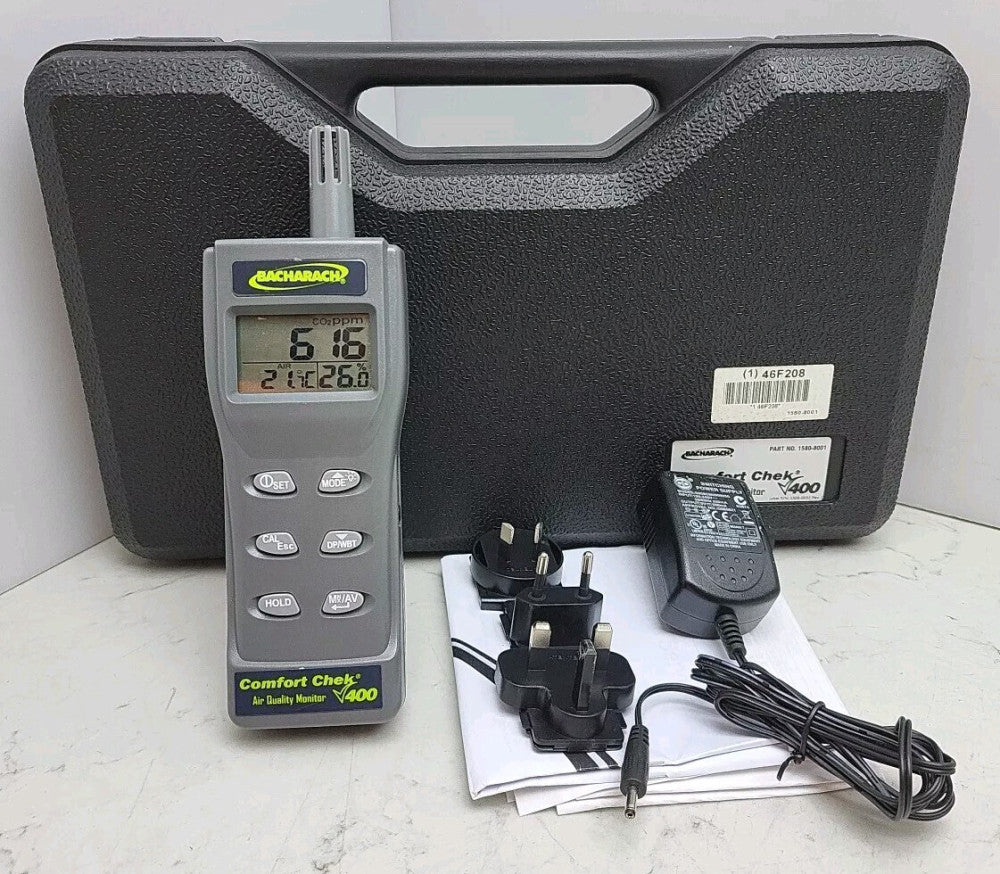 Bacharach 1580-8001 Comfort Chek 400 Portable Air Quality Monitor CO2 Monitor