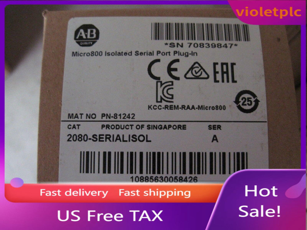 AB 2080-Serialisol Series A Micro800 Isolated Serial Port Plug-In US Free Tax