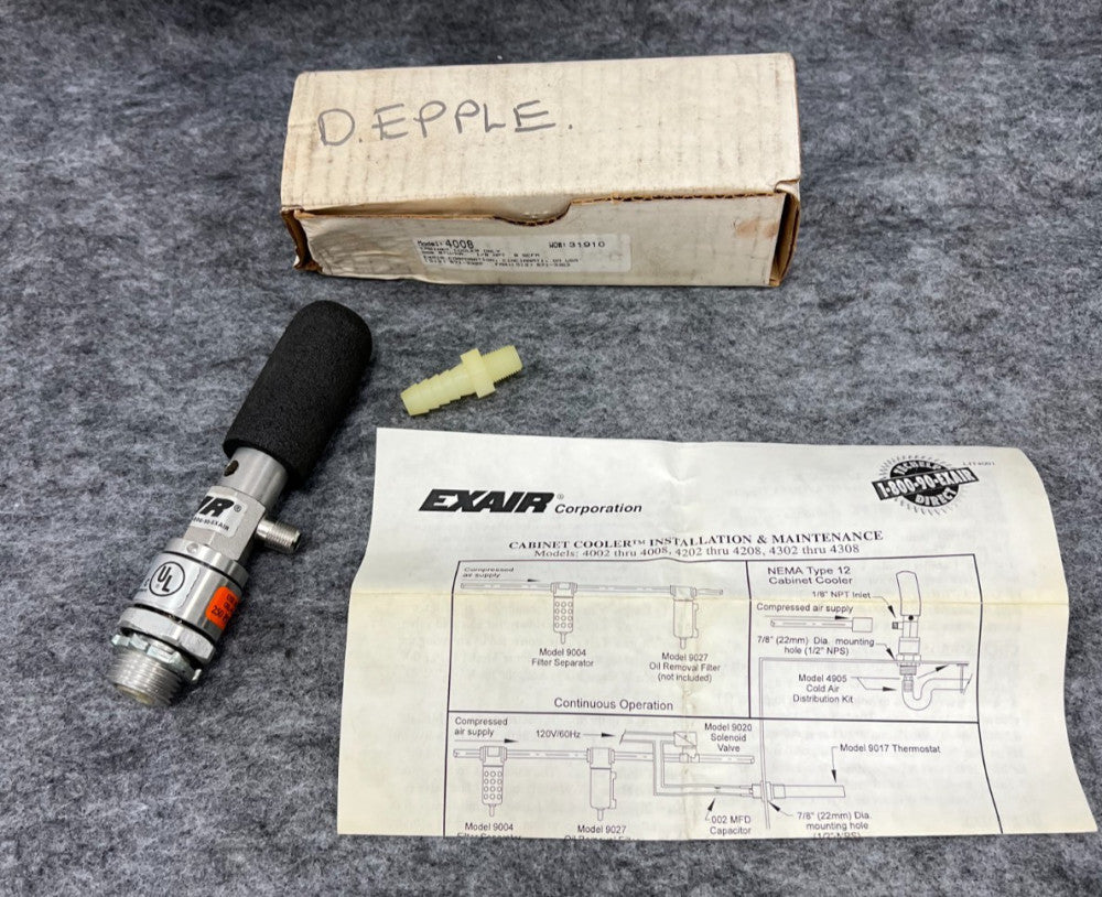 EXAIR 4008 CABINET COOLER NEMA 12 550 BTU/HR OAL 6"