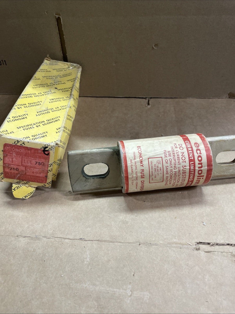 NEW OLD STOCK Econolim LCL750 Current Limiting Fuse 750A 600V