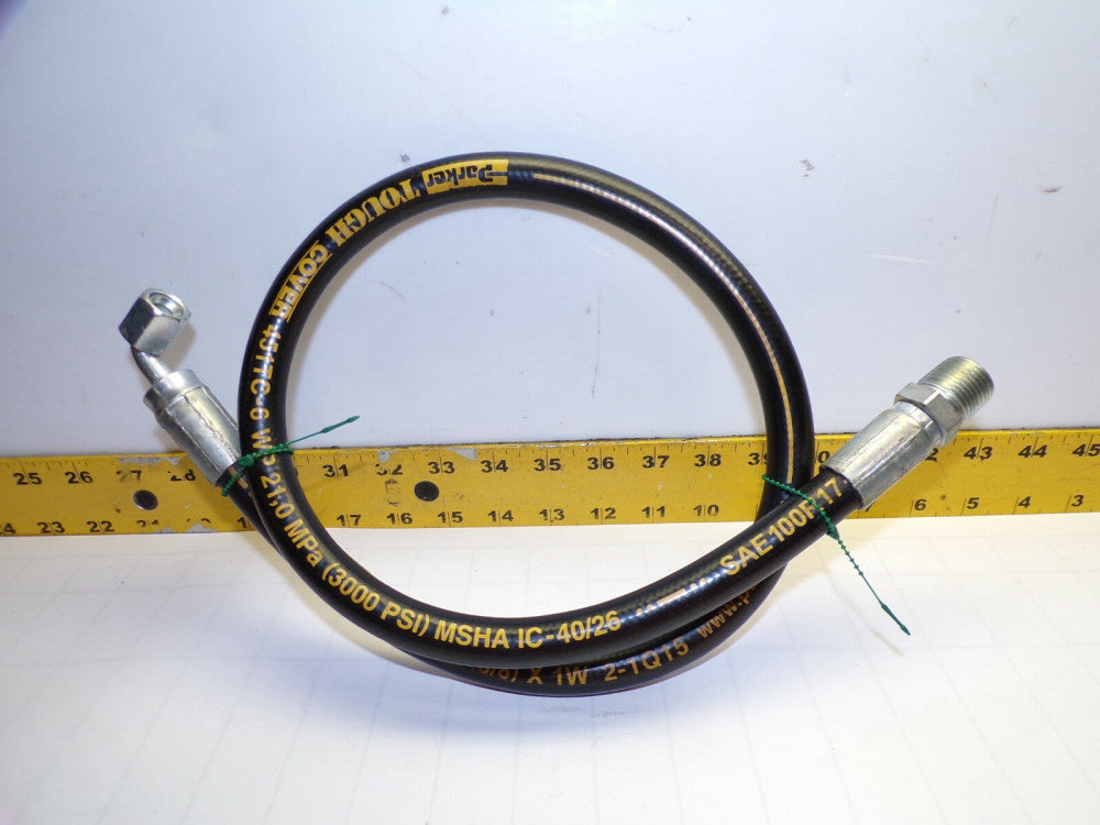 NEW PARKER TOUGH COVER HYDRAULIC HOSE 1/4" FNPT x 1/2" MNPT 3000 PSI  451TC-6