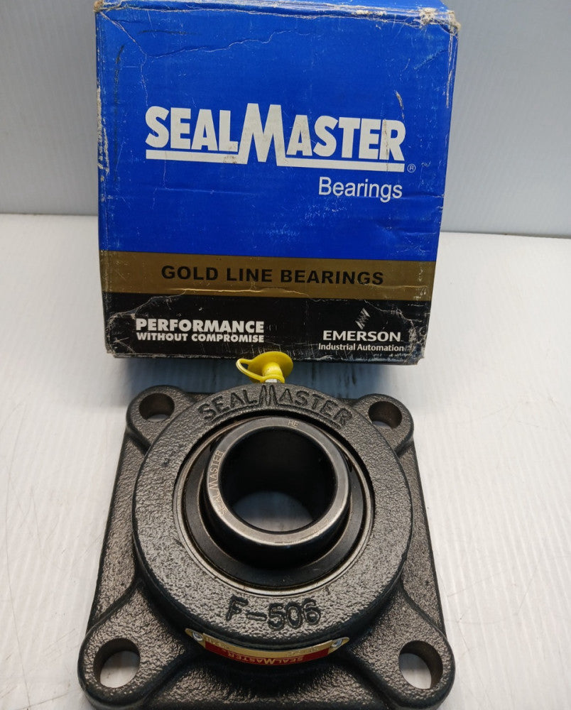 New SealMaster 1-3/8" Flange Mount Ball Bearing SF-22  4-Bolt