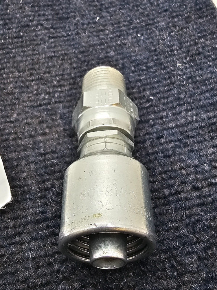 (QTY 5) Gates G25105-0808 8G-8MPX 1/2" Hydraulic Hose Crimp Fitting x 1/2" Male