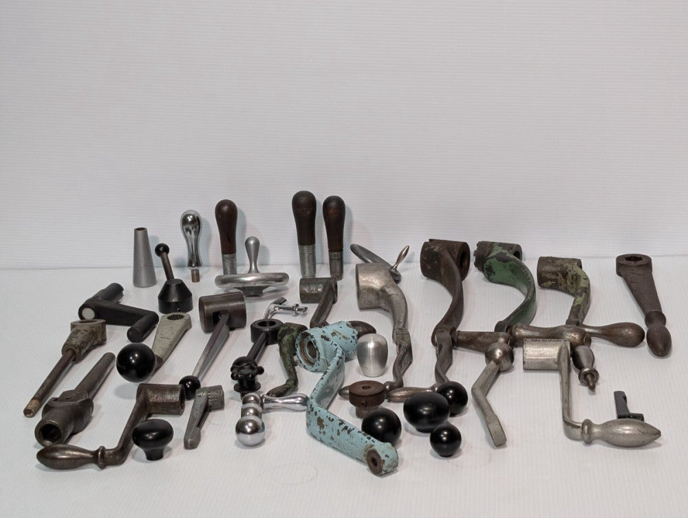 Assorted machine shop industrial hand grips, handles, wheel, knobs, Balcrank