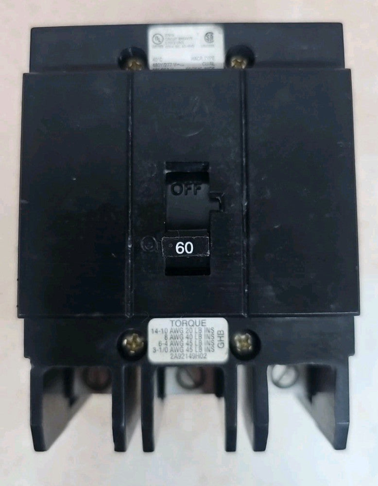 Eaton NTO GHB3060 60A Molded Case Circuit Breaker